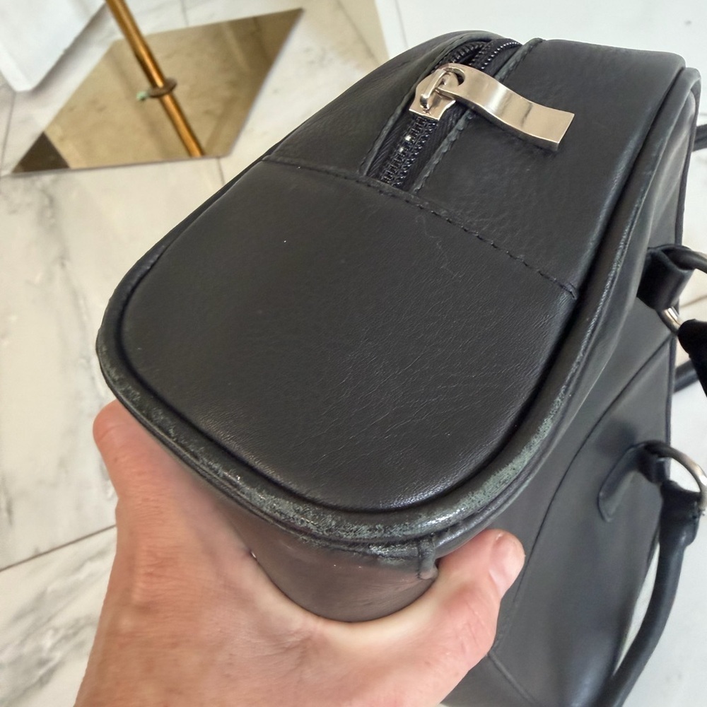 Osgoode Marley black leather handbag purse - Picture 10 of 15